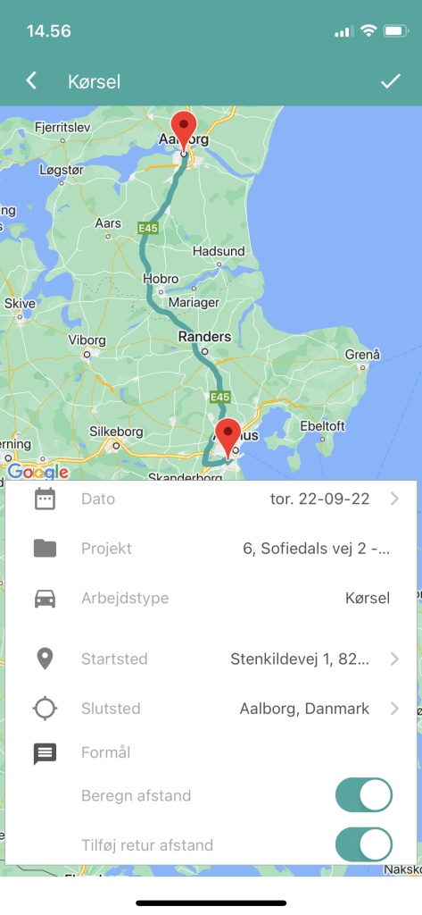 Registrering av kjøring